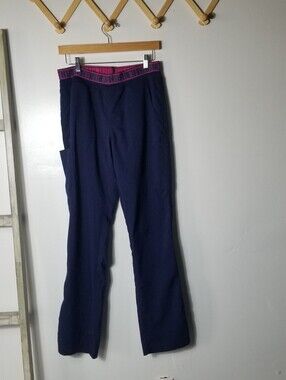 MED COUTURE WOMEN'S NAVY BLUE SCRUB PANTS SIZE MEDIUM TALL
